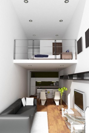 Torre Departamentos ( Sala-Comedor Doble Altura)